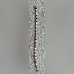 Stampato Style Bracelet 10K Tri-Tone Gold 7.25